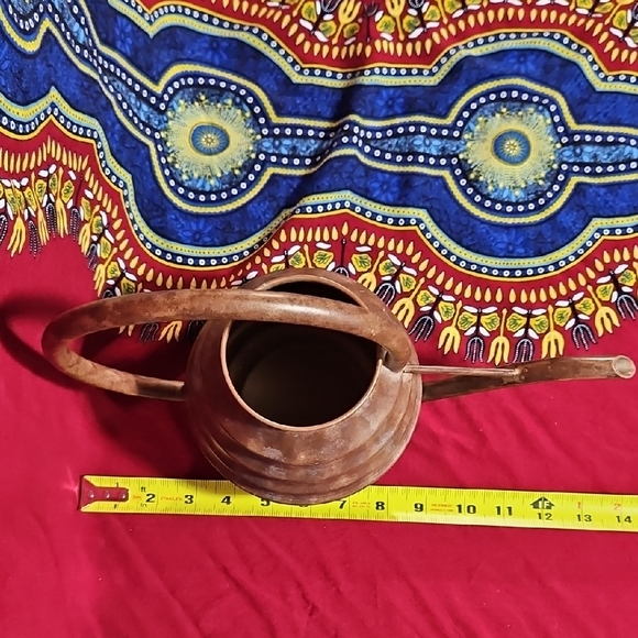 Copper Watering Can with Distinctive Ribbed Beehive Shape - Picture 6 of 6